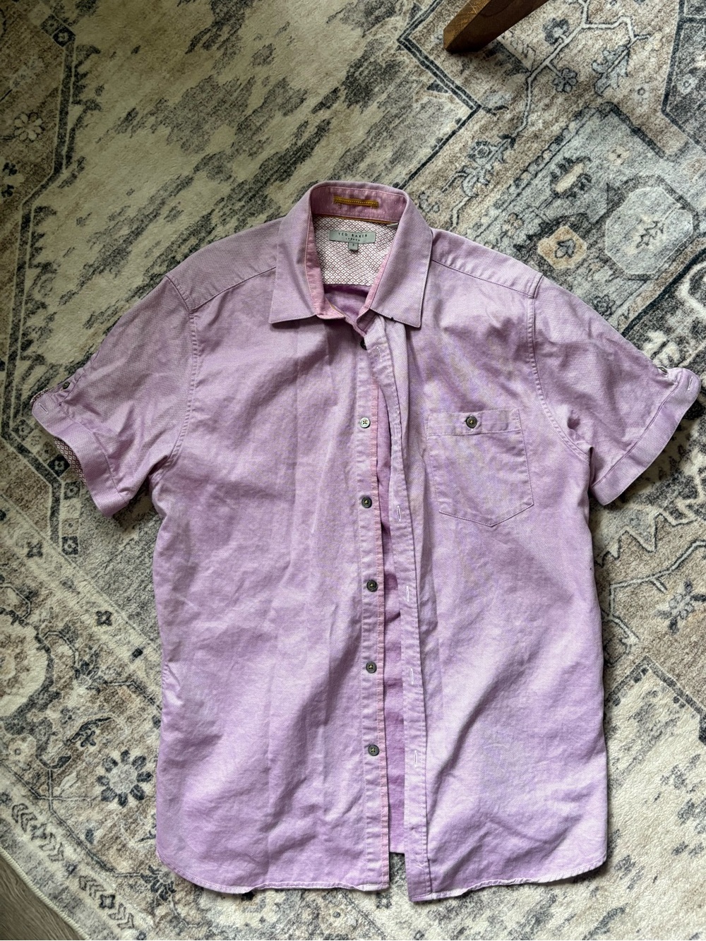 Ted baker London button down dress shirt size 3 size medium 100% cotton